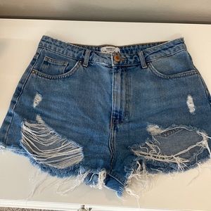 Forever 21 Ripped Jean Shorts
